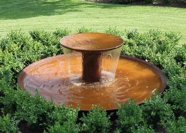 Un buon prezzo. Caratteristica d'acciaio arrugginita dell'acqua della ciotola del metallo della caratteristica dell'acqua di Corten per la decorazione interna in linea