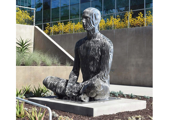 Un buon prezzo. Giardino o giardino Decorativo Taglio laser in acciaio inossidabile Meditator Scultura in linea