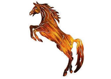 Un buon prezzo. Arte che appende, resistenza alla corrosione della parete del cavallo del metallo della scultura della parete del cavallo del metallo in linea