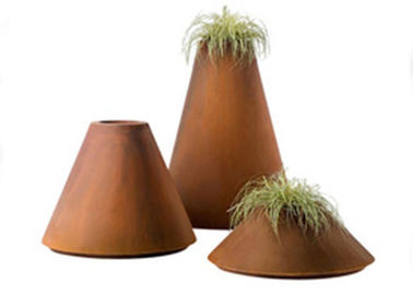 Un buon prezzo. Vasi d'acciaio professionali di Corten, piantatrici d'acciaio WS-CS367 del fiore del metallo di Corten in linea