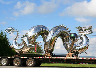 Un buon prezzo. Grande scultura del drago del cinese tradizionale, scultura del giardino del drago del metallo in linea