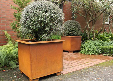 Un buon prezzo. Acciaio quadrato alla moda moderno di Corten dei vasi da fiori del metallo/delle piantatrici del giardino metallo del quadrato in linea