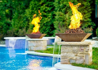 Un buon prezzo. Caratteristica dell'acqua del pozzo del fuoco del giardino combinata, pozzo del fuoco e caratteristica 2.5mm Thicknes dell'acqua in linea