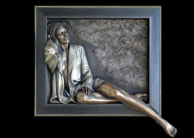 Un buon prezzo. Statua sexy decorativa della donna, sollievo carismatico 150*150cm del bronzo dell'opera d'arte in linea