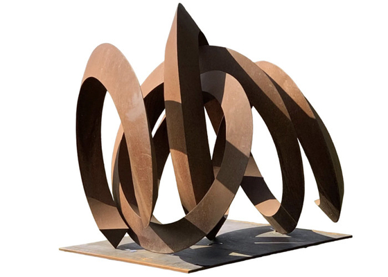 Un buon prezzo. Dimensioni personalizzate Arte in metallo arrugginito Giardino scultura astratta in acciaio corten in linea
