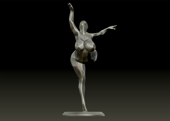 Un buon prezzo. Arte contemporanea di decorazione bronzo graziosa scultura ballerina in linea