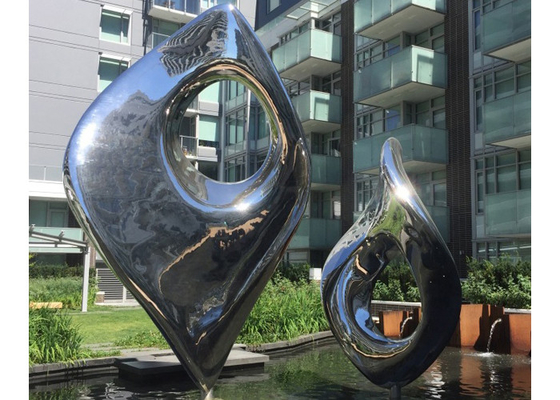 Grandi specchi lucidati giardino moderno esterno scultura esterna in acciaio inossidabile