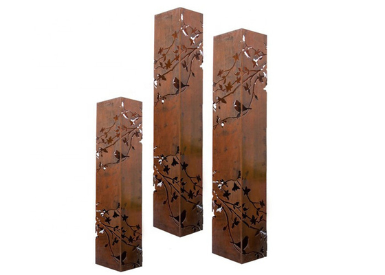 Un buon prezzo. Dimensioni personalizzate Rusted Metal Art Garden Corten Steel Lanterna in linea