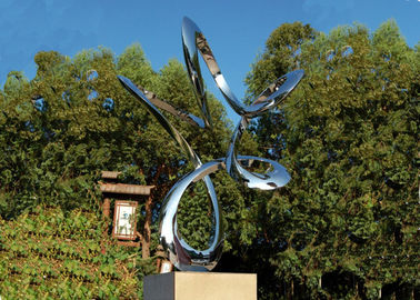 Un buon prezzo. Scultura lucidata paesaggio moderno dell'acciaio inossidabile, scultura astratta del giardino in linea