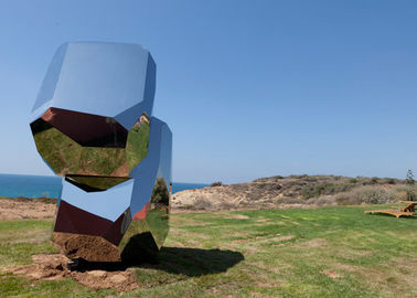 Un buon prezzo. Abbellimento moderno della grande della roccia scultura all'aperto lucidato specchio dell'acciaio inossidabile in linea