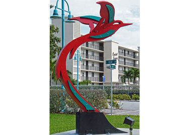 Un buon prezzo. Scultura pubblica dipinta moderna su ordinazione dell'uccello di volo dell'acciaio inossidabile di arte in linea