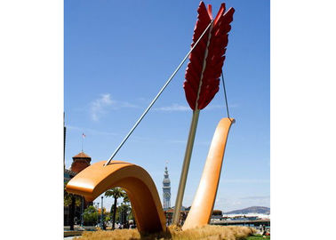 Un buon prezzo. Arco ed acciaio inossidabile del paesaggio all'aperto moderno della scultura della freccia in linea