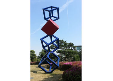 Un buon prezzo. Scultura all'aperto di arte del metallo della grande scultura dell'acciaio inossidabile del giardino del cubo in linea