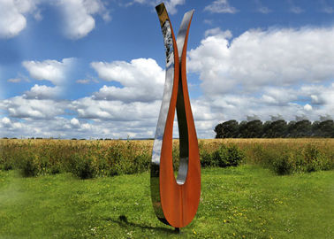Un buon prezzo. Stile dell'estratto della scultura dell'acciaio inossidabile e di Corten moderno all'aperto in linea