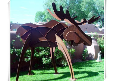 Un buon prezzo. La statua d'acciaio delle alci di Corten degli animali, stile astratto ha arrugginito arte d'acciaio del giardino in linea