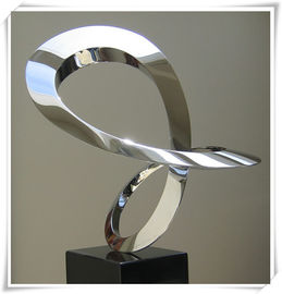 Un buon prezzo. Scultura astratta lucidata contemporaneo dell'acciaio inossidabile per la decorazione interna o all'aperto in linea