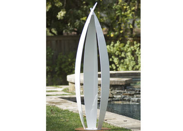 Un buon prezzo. Rivestimento dipinto bianco moderno della scultura dell'acciaio inossidabile della decorazione di arte del giardino in linea