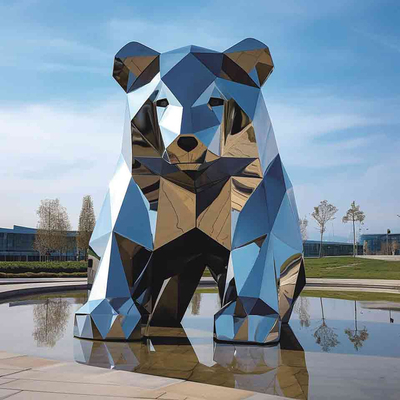 Un buon prezzo. Cina Scultura Decorazione Polato In acciaio inossidabile Scultura di orso in linea