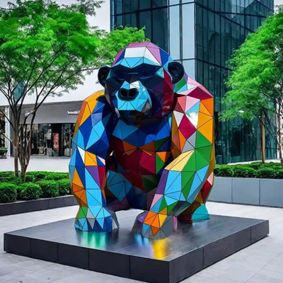Un buon prezzo. Cina Decorazione Scultura Taglio laser Scultura di scimmia in acciaio inossidabile in linea