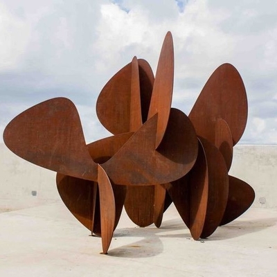Abstract Decorative Outdoor Corten Scultura arrugginita su misura