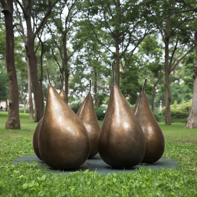 Grande statua di perla in ottone in bronzo