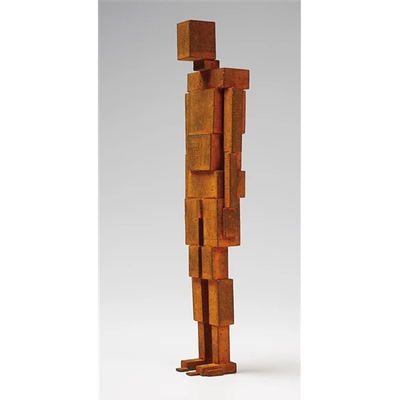 Un buon prezzo. Sculpture di silhouette umane in acciaio arrugginito Geometriche Statue d'arte all'aperto Per progetti paesaggistici / architettonici in linea