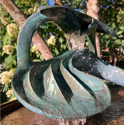 Decorazione personalizzata Esterno Bronzo Sculptura di fontana d'acqua da giardino