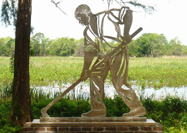 Scultura all'aperto del metallo dell'acciaio inossidabile, figura scultura del metallo per la decorazione pubblica