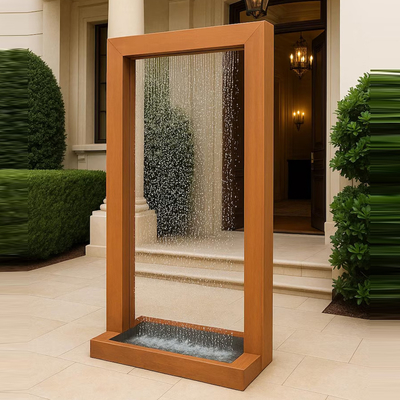 Un buon prezzo. Corten Steel Rain Curtain Wall. Sculpture resistenti alle intemperie per l'acqua del giardino (Low Maintenance · Zen Water Art) in linea