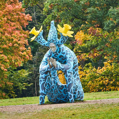 Un buon prezzo. Large Outdoor Botanical Sculpture - Fiberglass Nature-Themed Art Installation for Gardens in linea