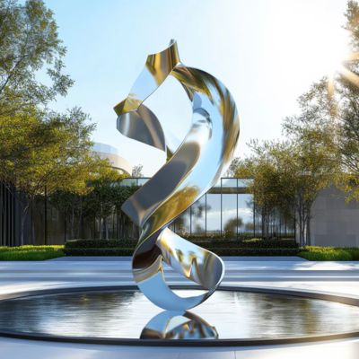 Un buon prezzo. Custom Garden Abstract Stainless Steel Spiral Sculpture in linea