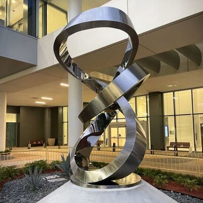 Ribbon Custom Landscape Modern Stainless Steel Statue Metal Sculpture for Home Decor Artwork