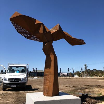 Scultura in acciaio corten per esterni/giardino/piazza, paesaggio astratto in acciaio corten, produttore personalizzato