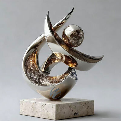 Un buon prezzo. Ascensione | Scultura a spirale in metallo doppio in linea