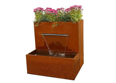 Un buon prezzo. Caratteristica d'acciaio dell'acqua di Corten della piantatrice dell'erba della cascata per la decorazione esterna del giardino in linea
