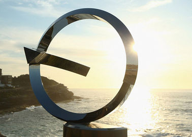 Un buon prezzo. Scultura all'aperto del metallo della corrente principale, scultura del cerchio dell'acciaio inossidabile della decorazione in linea