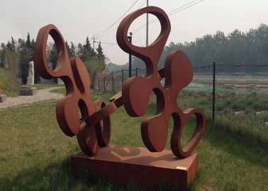 Ornamento arrugginito del giardino del metallo di progettazione di arte della scultura d'acciaio contemporanea di Corten