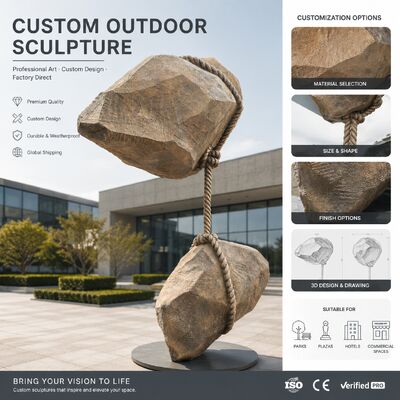 Un buon prezzo. Scultura di roccia galleggiante instagrammabile, installazione d'arte all'aperto su larga scala in linea