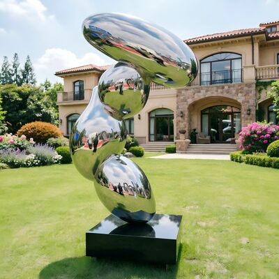 Un buon prezzo. Scultura astratta contemporanea in acciaio inossidabile Arte metallica lucidata per villa e piazza pubblica in linea