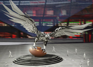 Un buon prezzo. Grande altezza della scultura 500cm di Eagle della scultura del metallo dell'acciaio inossidabile della decorazione in linea
