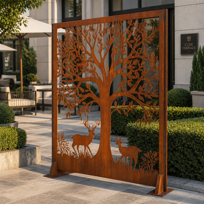 Un buon prezzo. Scultura d'arte per esterni in acciaio Corten per giardini e paesaggistica In linea