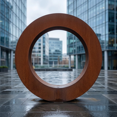 Il Cerchio Infinito — Installazione Monumentale in Acciaio Corten