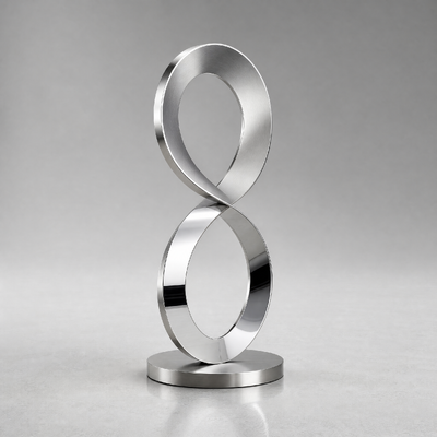 Custom Mirror Polished Stainless Steel Infinity Loop Sculpture for Decoration Luxury