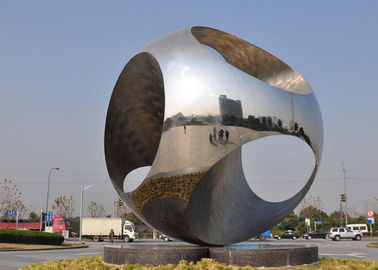 Un buon prezzo. Acciaio inossidabile della grande scultura all'aperto della sfera per la rotonda pubblica in linea