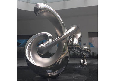 Un buon prezzo. Grande rivestimento lucidato dell'acciaio inossidabile dell'estratto di arte contemporanea scultura in linea
