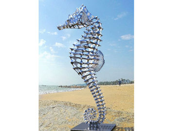 Un buon prezzo. Scultura lucidata animale dell'acciaio inossidabile del metallo, grande scultura dell'ippocampo in linea