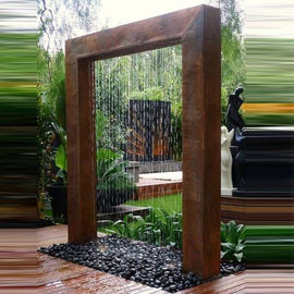 Un buon prezzo. Scultura d'acciaio della caratteristica dell'acqua della fontana di Corten di progettazione del portone della decorazione del giardino in linea