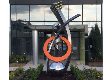 Un buon prezzo. Grande scultura contemporanea del metallo dell'acciaio inossidabile per l'entrata di costruzione in linea