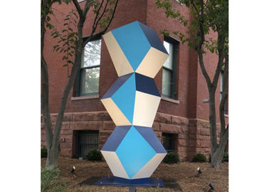 Un buon prezzo. Scultura geometrica della decorazione della scultura del metallo dipinta arte all'aperto dell'acciaio inossidabile in linea