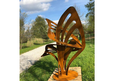 Un buon prezzo. Giardino d'acciaio di Corten di arte moderna del metallo dell'estratto all'aperto arrugginito della scultura decorativo in linea